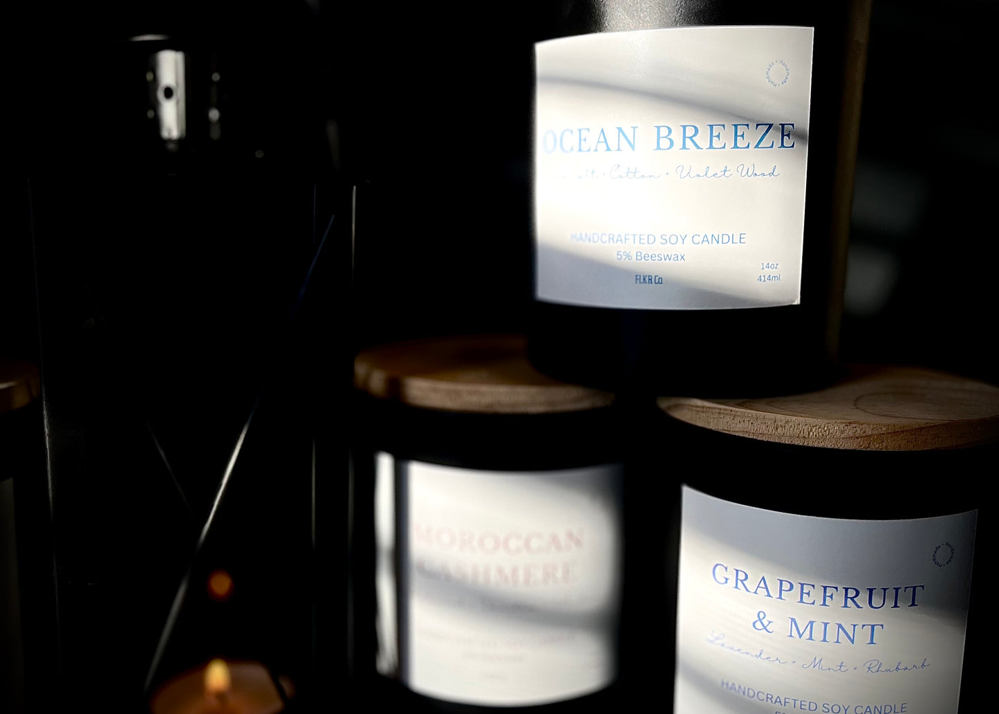 14 oz Black Jar - Double Wick - Soy Candle