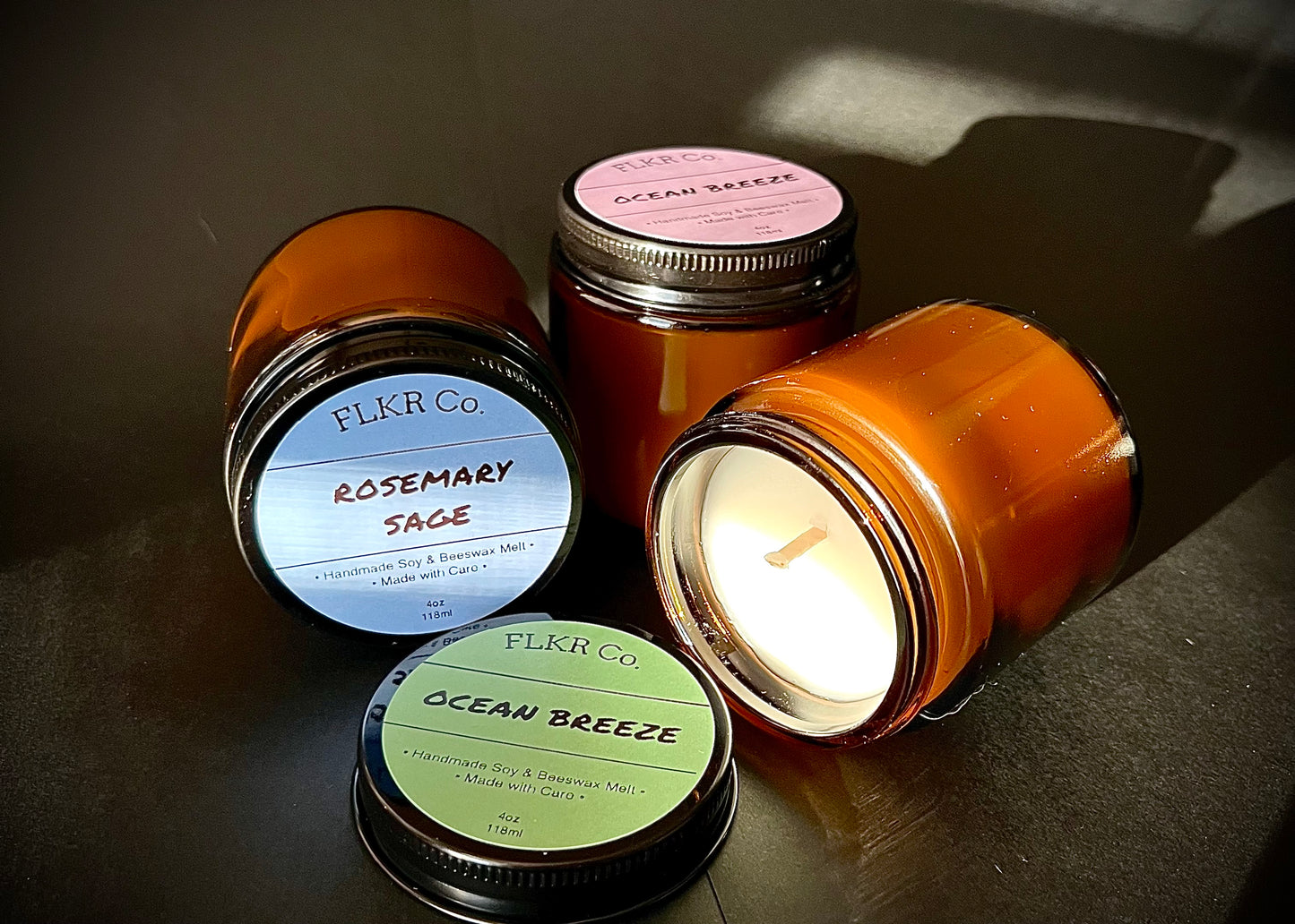 4 oz Amber Jar Soy Candle
