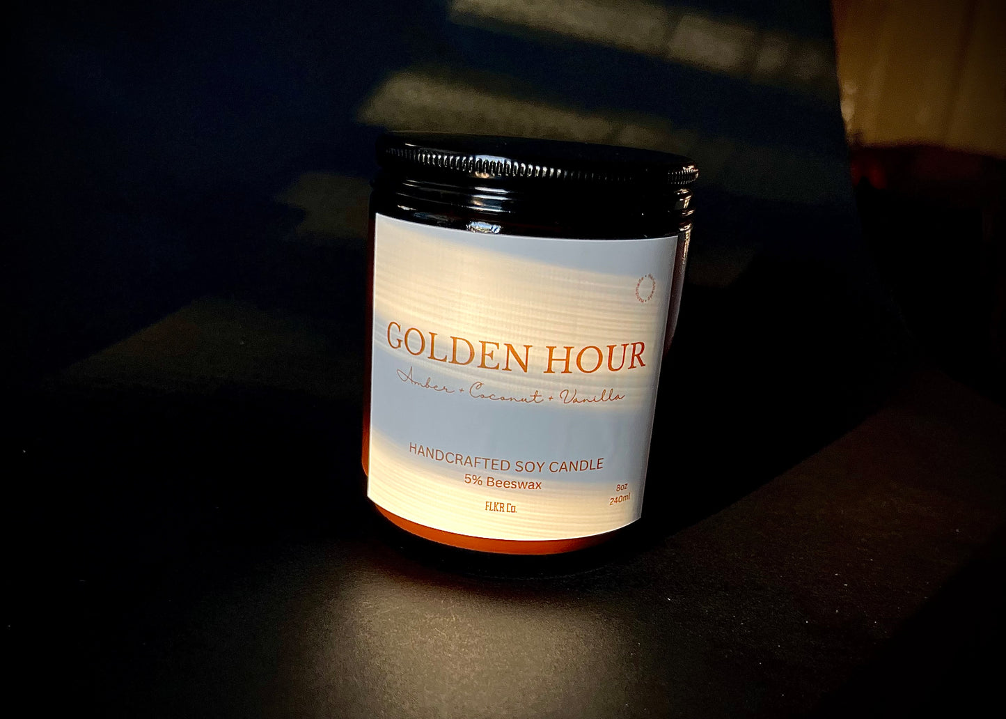 8 oz Amber Jar Soy Candle